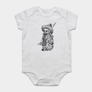 Boozy Mexican Skeleton Surfer Baby Bodysuit